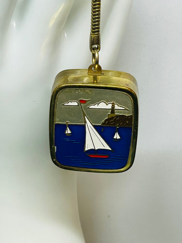 Sail Boat Music Box Keychain